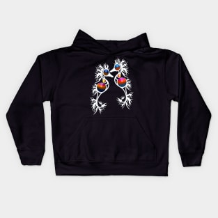 2 white seahorses Kids Hoodie